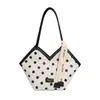 Bolsa de gran capacidad para mujeres que van al trabajo, nueva bolsa de mano de lunares de moda 2026, bolsa de hombro debajo del brazo simple y elegante