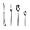 Conjunto de Faca, Garfo e Colher de Aço Inoxidável 304 Extra Espesso para Restaurantes de Hotel Estilo Francês, Talheres para Bife Estilo Ocidental e Colheres de Sobremesa