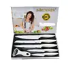 Set de cuchillos de chef en stock con mangos de acero inoxidable, Set de regalo multifuncional, Cuchillo para pan, Set de seis piezas