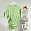 Camiseta Deportiva Lulu Bling Exclusiva de Verano, Transpirable, Cuello Redondo, Manga Corta, Corte Holgado, Talla Grande