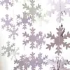Guirnalda de copo de nieve navideño en azul y blanco, cadena colgante de copo de nieve tridimensional para boda, cumpleaños, hogar y decoración de Año Nuevo