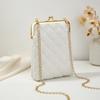 Bolso bandolera vertical con clip y cadena bordada con diamantes, estilo informal, de moda 2023, para teléfono móvil, de comercio exterior, con diseño de nicho