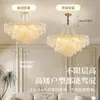 Araña de sala de estar estilo francés, luz principal para el pasillo, lámpara de cristal de lujo ligero de 6 piezas, de alta gama, lámpara de iluminación cálida y romántica para dormitorio, hierro y cobre