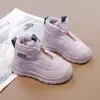 Zapatos de Algodón para Niñas 2026 Invierno Nuevos Cálidos Botas de Nieve Botas de Algodón con Felpa Zapatos para Niños Zapatos de Invierno para Bebé Botas