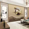 Nuevo papel tapiz estilo chino 3D tridimensional tela de pared para sala de té mostrador de bar tienda para quitarse tapones de los oídos centro de salud de medicina tradicional china decoración de fondo de papel tapiz
