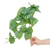 Colgante de pared de vegetación de hoja de sandía artificial, hoja redonda, hoja de monstera, flor artificial, enredadera colgante de plástico, decoración de pared de plantas, accesorios decorativos, flor