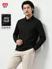 [10A Antibacteriano] Camisa polo de manga larga para hombre, top de negocios casual, nueva colección de otoño, camiseta con cuello elástico de infrarrojo lejano