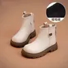 Botas para Niñas Botas tipo Martin para Niños Bota Corta de Cuero Cálido Forrada de Peluche para Bebé Estilo Nuevo 2026 Super Calientes Elegantes