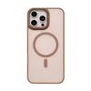 Funda Magnética de Succión Mate Adecuada para iPhone 18 Pro Max con Marco de Lente con Patrón de Diamantes, Funda Protectora de Cobertura Total con Sensación de Piel para Apple 17