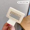 Para cabelos grossos, presilha de tubarão acrílica da moda, presilha de cabelo francesa fofa em formato de coração, presilha de garra com laço elegante para mulheres