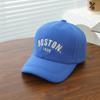 Boné de Baseball de Lã Infantil Outono e Inverno Novo Estilo Quente Boné com Aba Moda Americana Versátil Chapéu de Boston Venda por Atacado