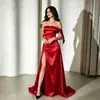 X110 Moda Feminina Nova para Comércio Exterior Europeu e Americano Verão Amazon Alça Fina Cauda Vermelha Bodycon Justo ao Corpo Vestido de Noite