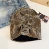 Sombrero Retro Estilo Americano Montículo de Tierra para Mujer Primavera y Otoño Diseño de Nicho Gorro Pullover Frío para Cara Sombrero Pequeño Baotou para Hombre