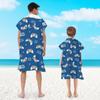 2025 Poncho Pai e Filho Adulto e Criança Toalha de Banho Capa com Capuz Secagem Rápida Absorvente Toalha de Natação Viagem Praia