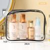 Bolsa de cosméticos de PVC transparente engrosada, bolsa de almacenamiento portátil para artículos de tocador, bolsa de aseo con cremallera impermeable y a prueba de polvo de gran capacidad