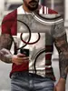 Camiseta de manga corta para hombre europea y americana transfronteriza Amazon Nueva Adolescente Retro Cabeza de Guerrero Camiseta de manga corta fina 3D