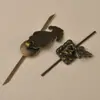 Alça de Crisântemo Dourado com Alça de Argola para Puxar Agulha Pote de Chá Alça de Móveis Antigos Alça de Gaveta de Mesa de Chá