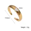 Moda Transfronteriza Simple Elegante Retro Gama Alta Forma de Corazón Anillo de Acero Inoxidable Abierto Chapado en Oro Anillo que No se Desvanece