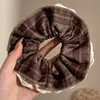 Ligas para el cabello estilo coreano, ligeras, con estampado de leopardo, elásticos para el cabello retro extragrandes, bandas elásticas para el cabello muy elásticas, scrunchies de moda para mujer