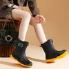 Botas de Lluvia de Moda 2026 para Mujer, Zapatos de Agua Cortos de Moda para Todas las Estaciones, Botas de Lluvia Cálidas, Impermeables, Antideslizantes y Resistentes al Desgaste para Parejas