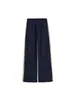 ZA comércio exterior transfronteiriço moda feminina item quente 2026 outono novo conjunto de jaqueta patchwork com calça de listra lateral moda europeia e americana