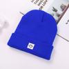 Gorros de Cara Sonriente para Otoño e Invierno, Gorros de Punto con Etiquetas, Gorros Unisex para Clima Frío, Gorros de Punto de Color Sólido, Gorros de Punto de Cara Sonriente en Stock