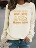 Suéter informal de manga larga con estampado de letras europeas y americanas de comercio exterior para mujer de otoño e invierno con cuello redondo y diseño transfronterizo de Amazon