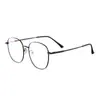 6815 Fabricante Venta al por mayor Marco de Metal para Gafas con Memoria Completa Marco Redondo Retro para Hombres y Mujeres Plano Ligero Se Puede Equipar con Luz Antiazul