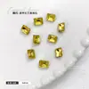 Joias para Unhas Artísticas de Açúcar Rochoso Diamantado Retangular Ângulo Reto Fundo Pontiagudo Diamante Quadrado Cubo de Gelo de Açúcar Pedras Strass para Unhas de Vidro Atacado Strass de Cristal