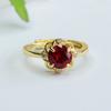 Anillo de Rubí Cultivado Ai Yu Anillo de Banda de Corindón Rojo Facetado para Mujeres Venta al por Mayor de Fábrica Dropshipping S4011706