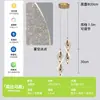 Lustre de escada duplex de luxo leve, lustre grande para sala de estar de villa, lustre minimalista moderno para hall de entrada, lustre de acrílico para sala de jantar