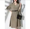 Saia de Seda Pesada Vestido de Seda Amora Elegante Manga Nove Pontos Nova Coleção Primavera/Verão 2026 Roupas Femininas Vestido Longo