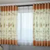 Comercio Exterior Transfronterizo Cortinas Estampadas Terminadas para Dormitorio y Sala de Estar 2.1m Cortina Corta Semi-Opaca Tela Estampada Venta al por Mayor al Contado