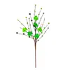 Estaca de Galhos de Amora de Trevo de Quatro Folhas Simulados. Enfeites de Dia de São Patrício Decoração Arranjo Arranjo de Flores Transfronteiriço Amazon
