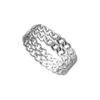 Tendencia europea y americana accesorios de acero de titanio personalidad hip-hop doble tejido trenzado oro de 18 quilates fabricantes de pulseras de acero inoxidable mayoreo