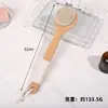 Cepillo de Masaje de Doble Cara Cerdas Bala Cepillo de Baño Corporal Mango de Madera Cepillo de Lufa Nanzhu Hemu Cepillo de Baño