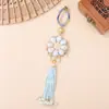 Colgante de Brocado Song con Loto de Piedra Preciosa y Borlas de Perlas, Nuevo Estilo Chino Hanfu Qipao Estilo Nacional Adorno de Brocado Song