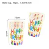 Copo de papel colorido artesanal descartável DIY Copo de papel branco engrossado Jardim de infância Arte artesanal infantil Materiais criativos