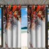 Cortinas Pretas Personalizadas para Varanda com Pintura Fluida em Aquarela Sete Cores para Uso Externo, Serviço de Dropshipping Disponível