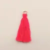 Stock listo aretes de borla pequeña con lazo colgante de poliéster-algodón de color 3 cm accesorios de borla mini de 3 cm adornos flecos para textiles del hogar
