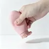 Frascos cosméticos de tamanho viagem, frascos para xampu e loção, frascos dispensadores de tubo flexível.
