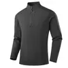 Camiseta deportiva de manga larga de alta calidad para parejas, sudadera con cuello alto y media cremallera para hombre, otoño e invierno, Coolsen polar 230
