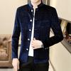 Jaqueta masculina para jovens Zhongshan Jacket estilo coreano Collar Suit estilo chinês Jacket masculino Single Western Performance Suit Tang Suit masculino