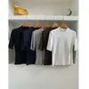 Gran pedido de fábrica: Camiseta de manga tres cuartos, cuello medio alto, ajustada, elegante y casual para principios de otoño, perfecta como capa interior o como top de manga tres cuartos.
