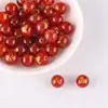 Doce Cuentas Redondas de Ágata del Zodiaco, Cuentas Sueltas de Ágata Roja, Colgantes, Cuentas Hechas a Mano, Accesorios para Manualidades