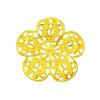 Accesorios DIY Base Joyería Pieza de Flor 37mm Pieza de Flor de Hierro Hueca de Cinco Pétalos Horquilla Flor Plana de Cinco Hojas