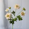 Peonía Artificial con 6 Cabezas, Flores de Peonía Falsas para Boda, Hogar, Decoración de Escena de Hotel, Flores Artificiales al por Mayor Transfronterizo