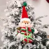 Pote de Doces Decorativo Transparente de Natal Cabeça de Boneco Elfo Desenho Animado Caixa de Doces Ornamento de Decoração de Mesa Presente