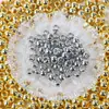 Ccb Dourado e Prateado Galvanizado 12mm Contas Cilíndricas com Furo Grande DIY Joias Contas Soltas Acessórios Atacado Contas com Furo Grande