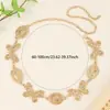 Nova Corrente de Cintura de Metal Trançado Oval Borboleta Retro Feminina Decorativa Versátil Cinto de Saia Feminino Fabricante Atacado